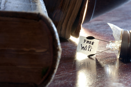 Free wifiの写真素材