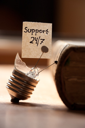 Support concept  Service and support for customers around the clock and 24 hours a day and 7 days a week の写真素材