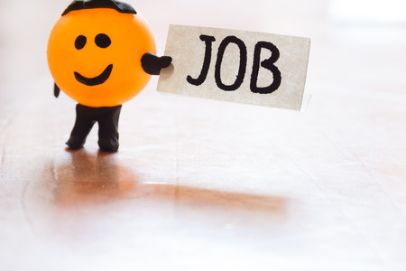 concept of a job for you, smiley and tagの写真素材