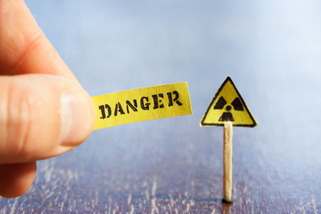 Nuclear danger warning の写真素材