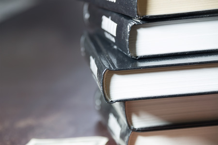 pile of books and moneyの写真素材