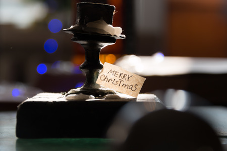 inscription Merry Christmas, Christmas cardの写真素材