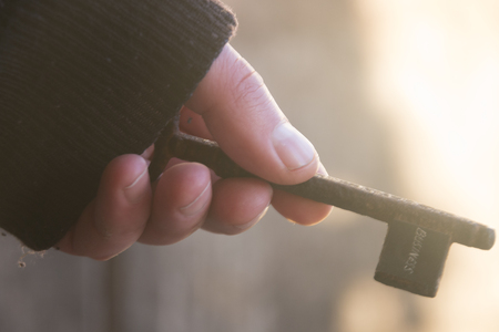 Keys to Business idea, key and label with lettering businessの写真素材