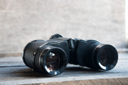 Vision idea. The inscription vision on binocular.
