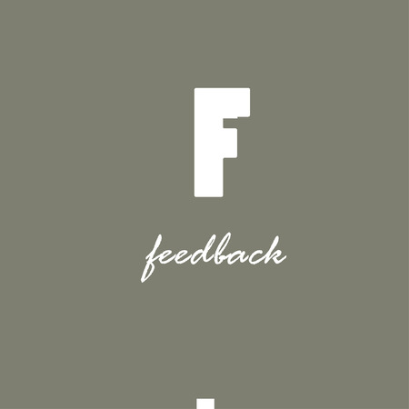 Feedback. Illustration template for the card or poster.のイラスト素材