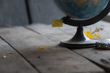 Lets Go Travel text, travel, tour conceptの写真素材