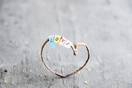 Love, Valentines Day idea - heart and lettersの写真素材