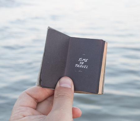 time to travel, Vintage book with inscriptionの写真素材