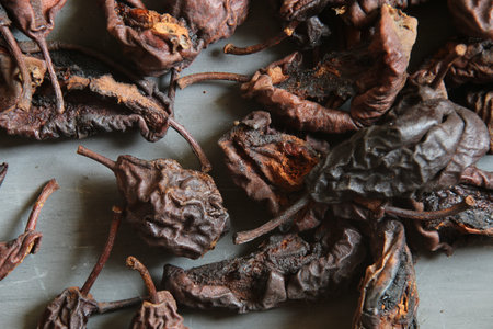 Dry pear - ingredient for preparing beverage. Dried Sliced Pears background.