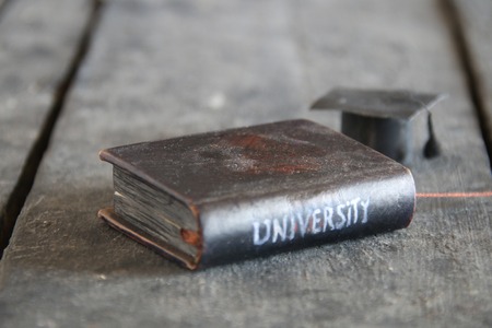 University inscription on the book, vintage styleの写真素材