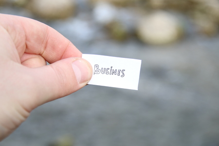 Business idea, tag with textの写真素材