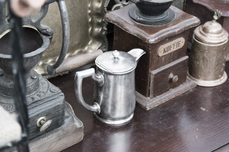 Vintage coffee grinder. Soft focus.の写真素材