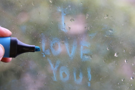 I love you textの写真素材