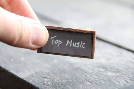 top music, inscription on the plate, vintage styleの写真素材