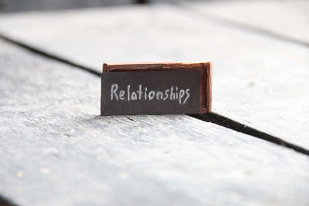 relationships, inscription on the plate, vintage styleの写真素材