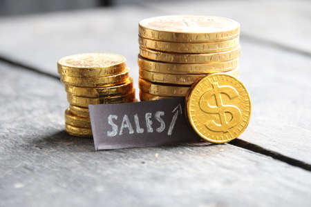 sales, inscription on the plate, vintage styleの写真素材