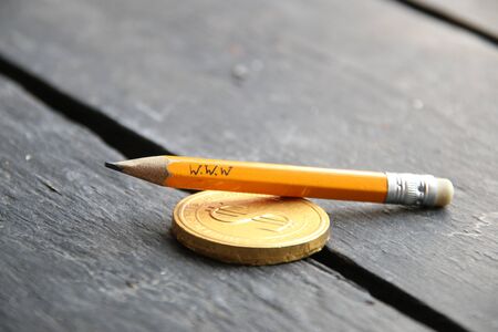 online business concept, vintage styleの写真素材