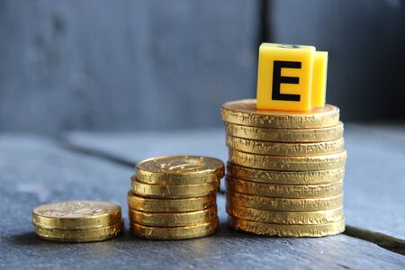 Ecommerce concept, Profit chart. Vintage style.の写真素材