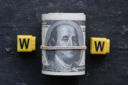 Money online Business concept vintage style