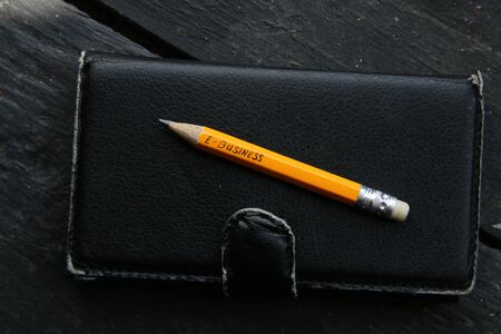 E-business concept. Pencil with the inscription.の写真素材