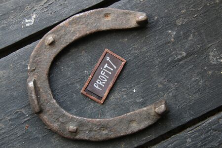 Successful business and profit growth concept. Vintage styleの写真素材