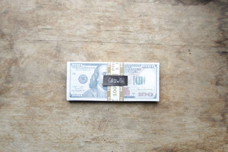 Profit growth.Money on the table. Vintage style.の写真素材