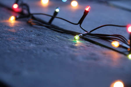 Glowing Christmas Lightsの写真素材
