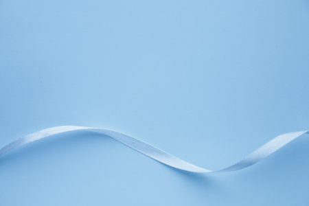 Wedding Beautiful background. Blue background with ribbon.の写真素材