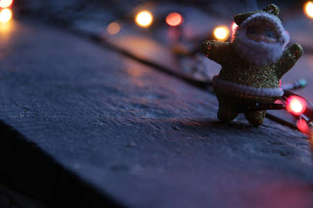 Santa Claus waves his hand affably.の写真素材