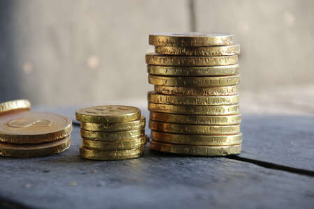 creative financial background, profit growth chart, vintage styleの写真素材