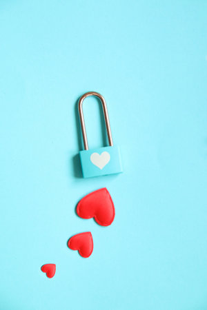 Valentines day background with Hearts or birthday background. creative composition.の写真素材