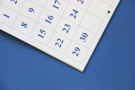 Calendar page with date. calendar sheetの写真素材