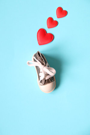 Valentines day background with Hearts or birthday background. creative composition.の写真素材