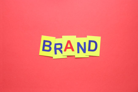 brand creative concept. Inscription in yellow letters.の写真素材