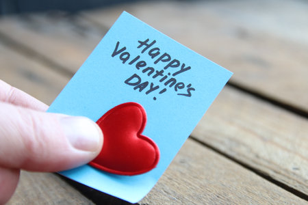 Happy valentine's day, Valentine's day lettering.の写真素材