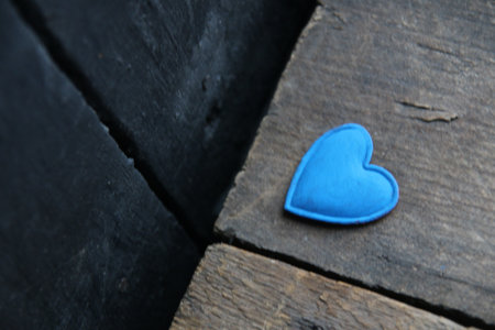 blue heart. Valentine's Day Concept.の写真素材
