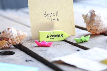 It's summertime creative concept. background for tropical relax season.の写真素材