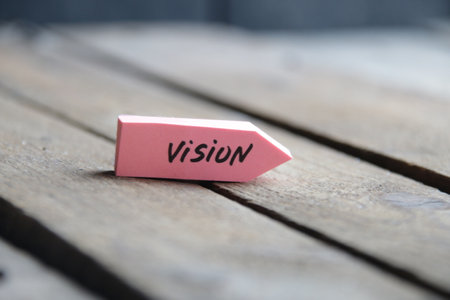 Vision concept The inscription on the tag.の写真素材