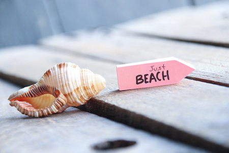 Just Beach and Happy summer holiday concept.の写真素材