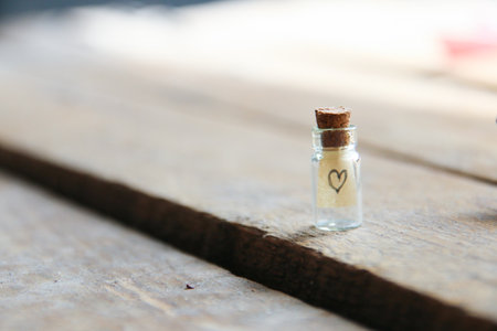 Heart on a paper tag. Happy Birthday background.の写真素材