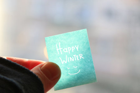 Happy Winter. Creative Christmas background.の写真素材