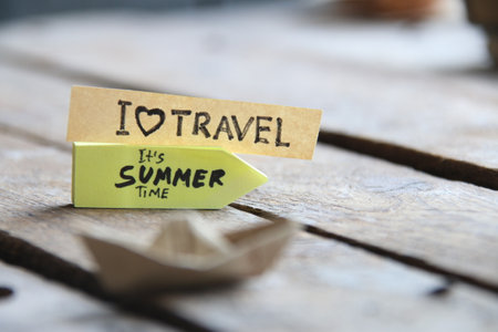 Its Summer time. Background for travel and vacation.の写真素材