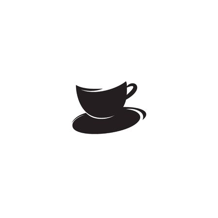 Black coffee cup in the style of brush strokes.のイラスト素材