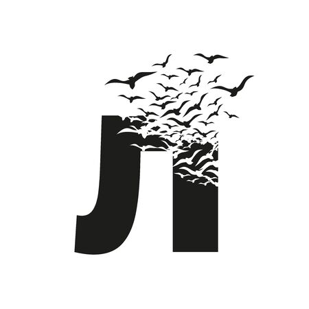 The letter with effect of destruction.のイラスト素材