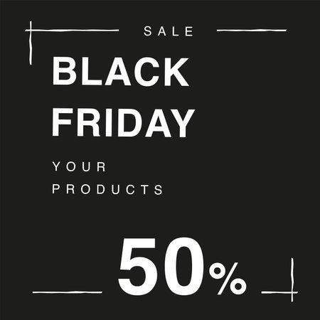 Banner template for posts, story. Black friday. Advertising poster or page for the site.