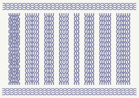 Vector set of celtic pattern. Decorative border ornamentsのイラスト素材