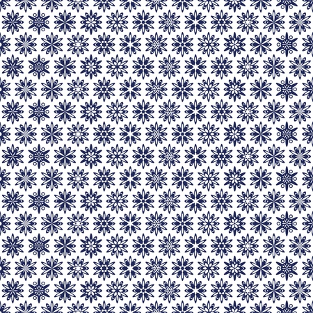 An openwork blue pattern of ethnic styleのイラスト素材