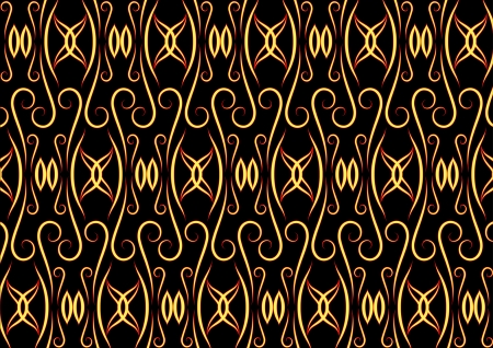 Eastern pattern with yellow and red elements のイラスト素材