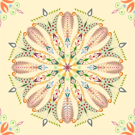Beautiful pattern. Vintage colors. Seamlessのイラスト素材