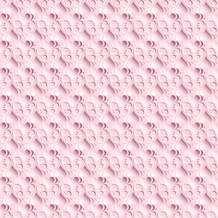 Seamless background with pattern of hearts to Valentines Day or wedding like 3dのイラスト素材